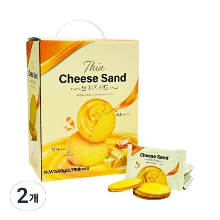 씬 치즈 샌드 크래커 치즈타르트, 2개, 500g