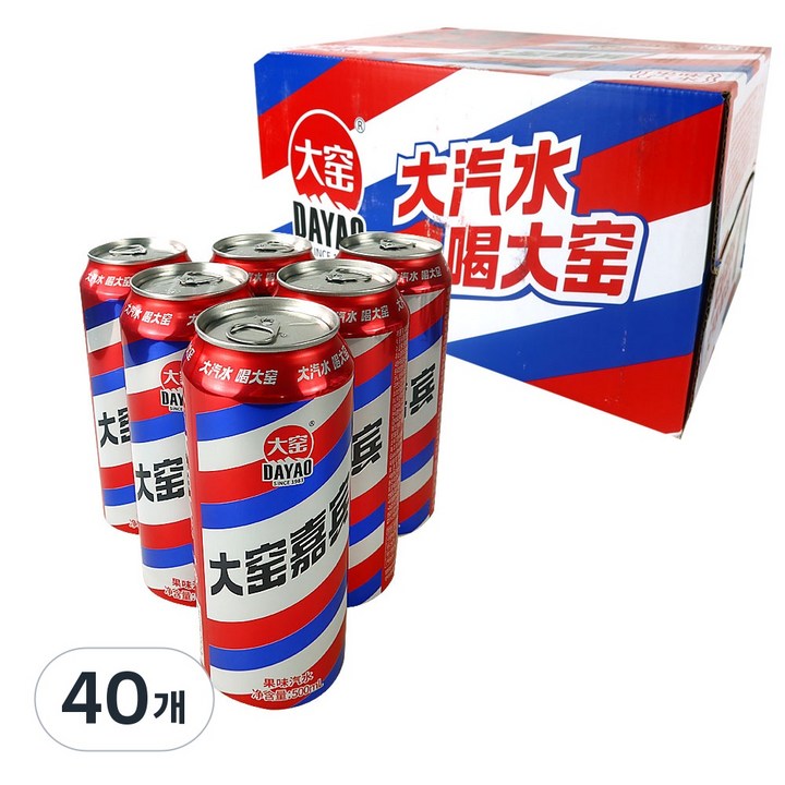 (배터짐) 추억사이다 따요우자빈 탄산음료 오리지널맛 중국음료, 40개, 500ml
