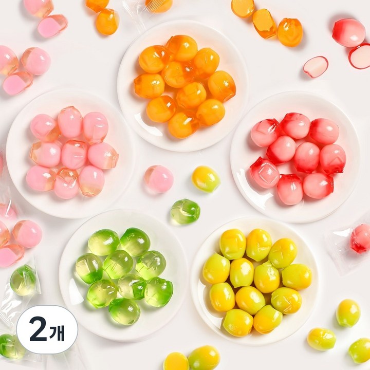 동일식품 까먹는 젤리 믹스 200g x 5가지맛 망고 리치 샤인머스켓 백도복숭아 멜론, 1kg, 2개