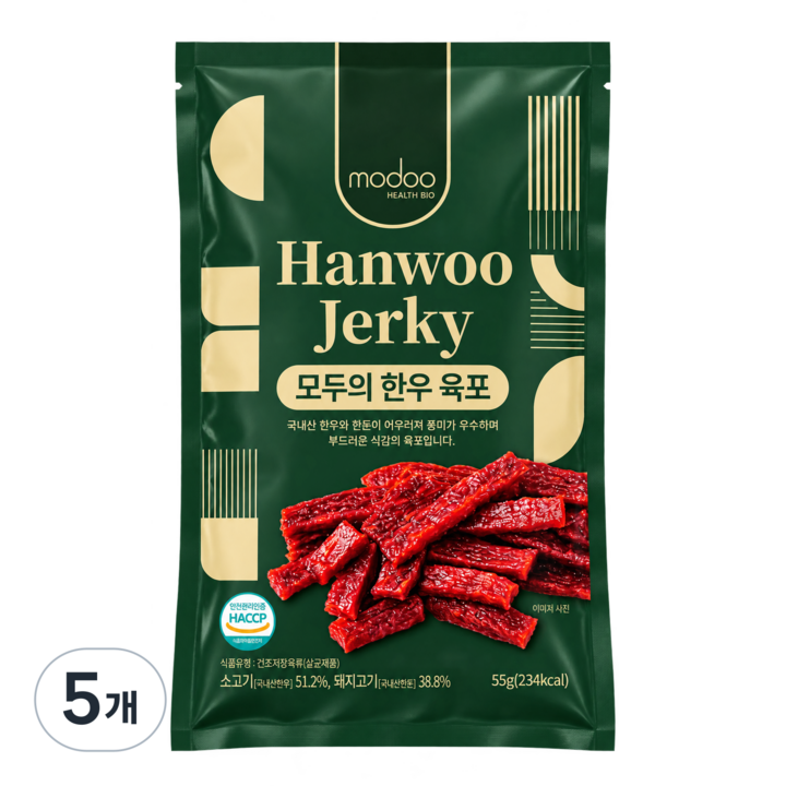 모두의 한우 육포 오리지날, 5개, 55g