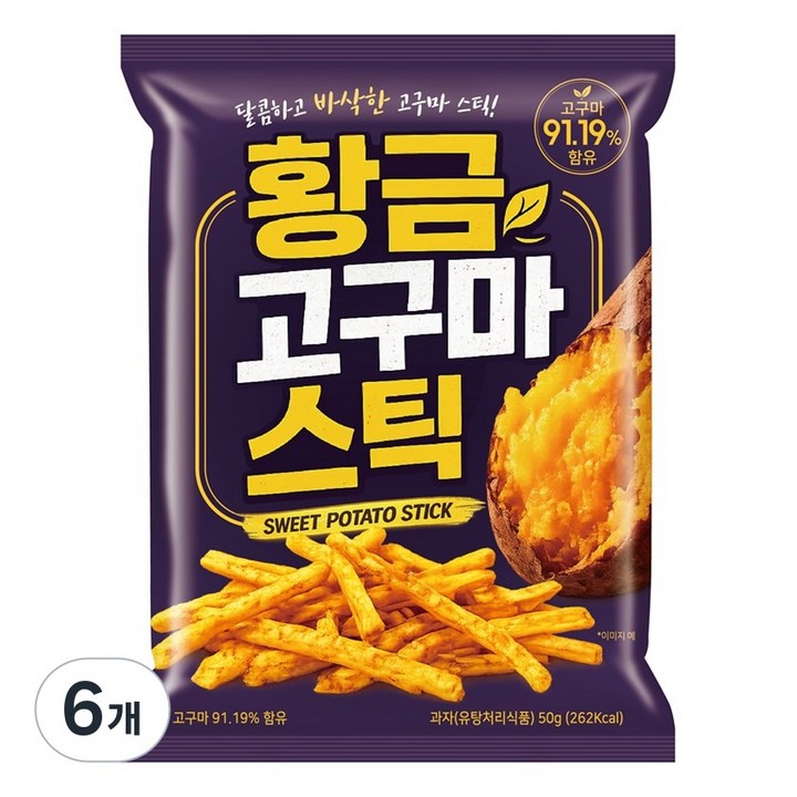 선우글로벌 황금고구마스틱, 6개, 50g