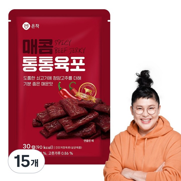 [온작]이영자 소고기 매콤 통통육포, 15개, 30g