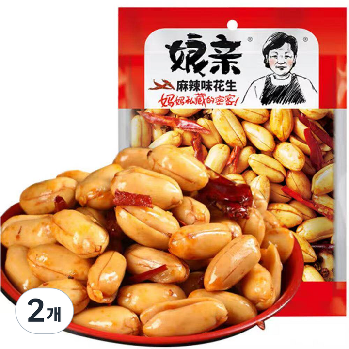 (배터짐) 냥친 사천 마라땅콩 마라화성 맥주안주, 2개, 150g