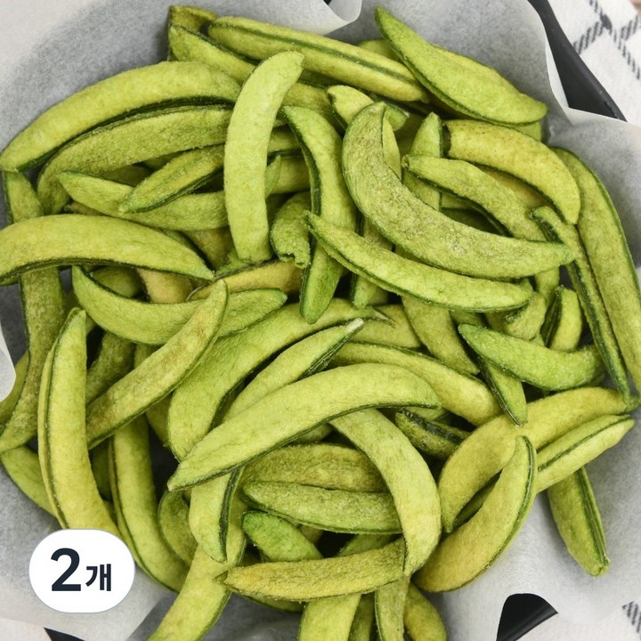 [유나건어물] 말린 건 채소 야채 완두콩칩, 2개, 150g
