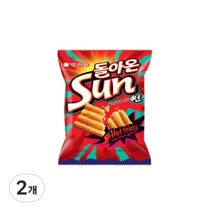 오리온 태양의 맛 썬 오리지널, 80g, 2개