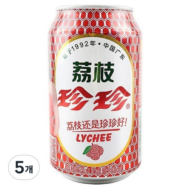 가리봉상회 중국음료수 쩐쩐 리치맛, 5개, 330ml