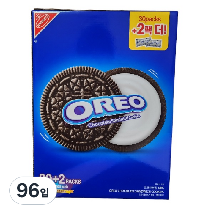 오레오 화이트 크림 쿠키 1600g ( 50g x 32입 ) 대용량, 96개