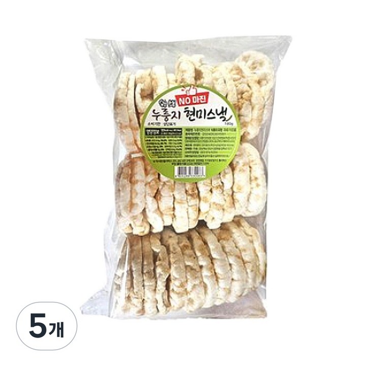 노마진 웰빙 누룽지 현미스낵, 5개, 180g