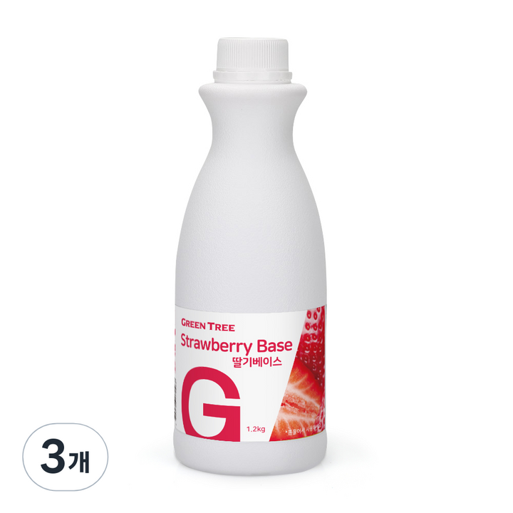 그린트리 딸기 에이드 베이스 1.2kg, 3개