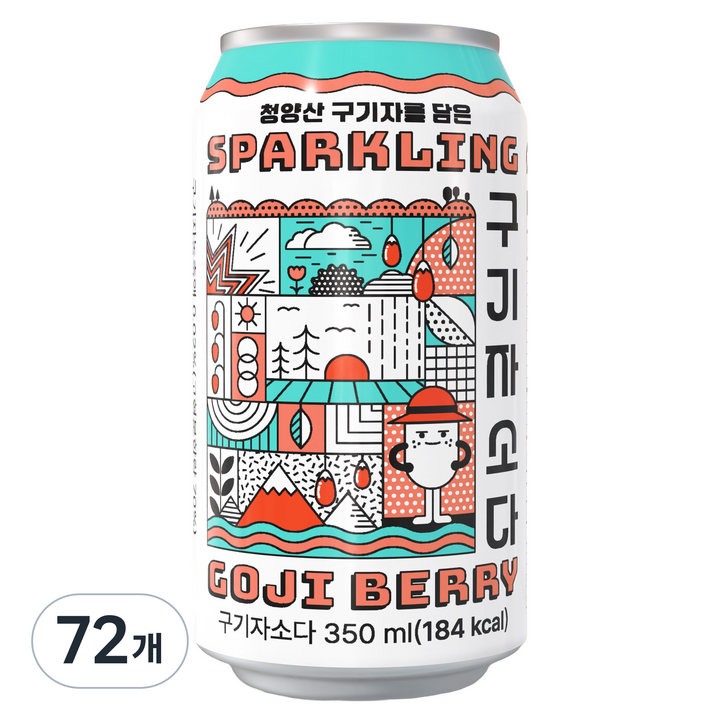 [공식] 보람바이오 청양산 구기자를 담은 구기자소다, 72개, 350ml