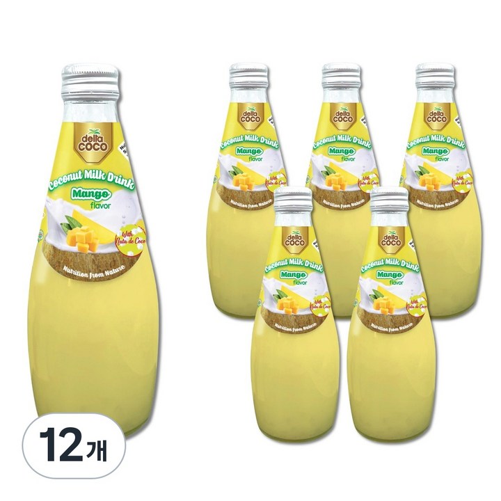 델타코코 망고맛 코코넛밀크 드링크, 12개, 290ml
