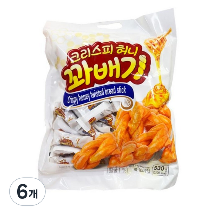 크리스피 허니 꽈배기, 6개, 530g