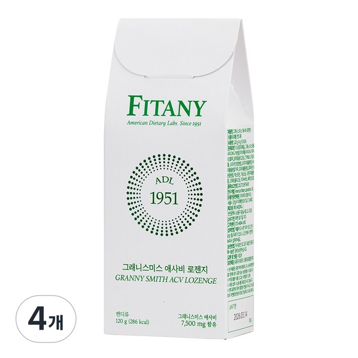 [FITANY] 피타니 그래니스미스 애사비 로젠지, 4개, 120g
