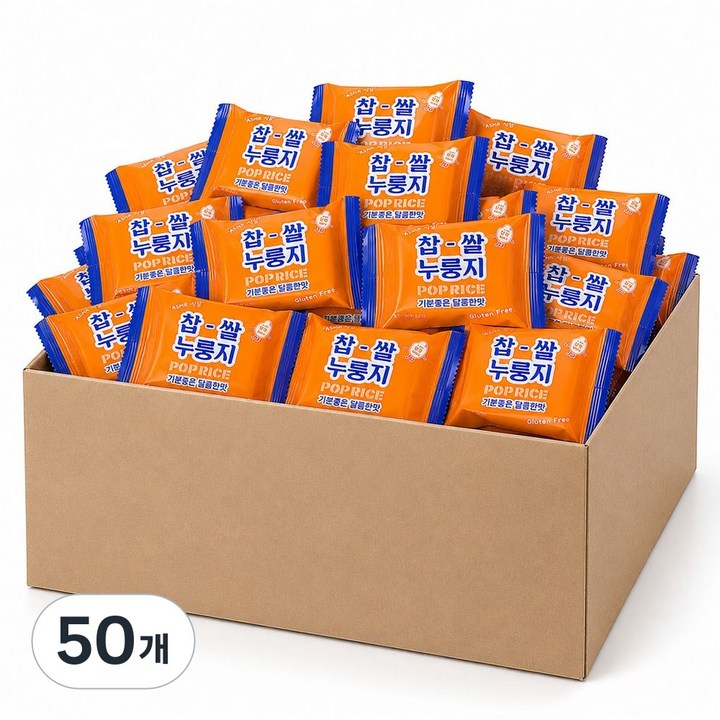 소행담 찹쌀 누룽지 기분좋은 달콤한 과자, 25g, 50개