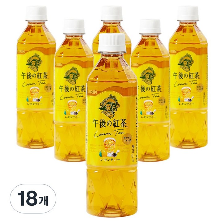 기린 오후의 홍차 레몬티, 500ml, 18개