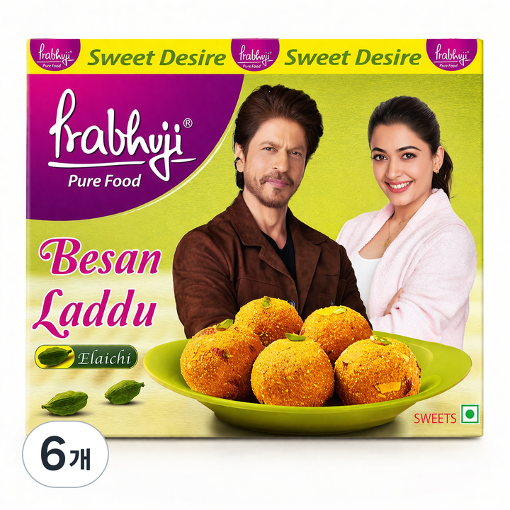 Parabhuji Besan Laddu 베산라두, 6개, 500g