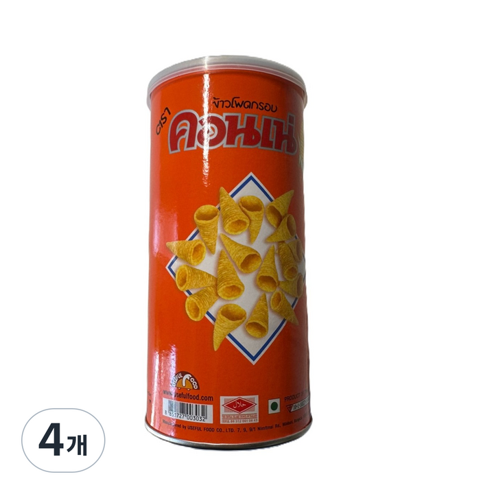태국 과자 코네 아메리칸 콘 스낵 / Thai Cones American Cones Snacks, 4개, 68g