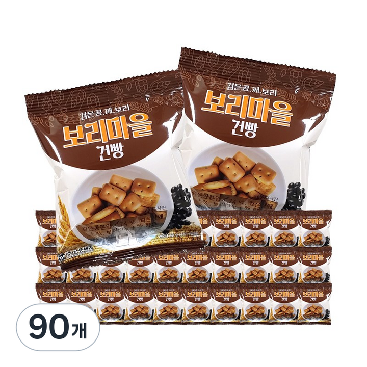금풍제과 검은콩깨 보리건빵, 30g, 90개