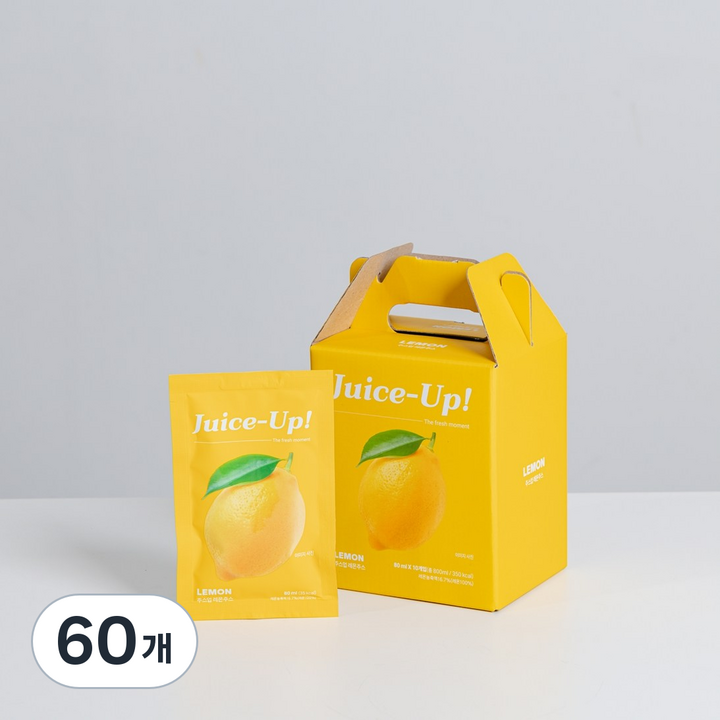 [약국 병원판매]주스업 프리미엄 유산균 레몬즙 레몬주스, 60개, 80ml