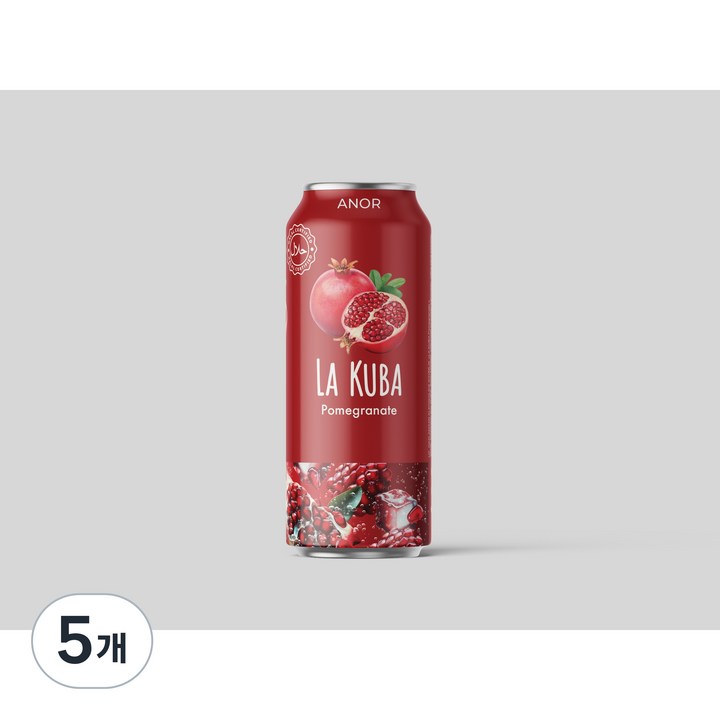 라 쿠바 석류맛 음료 LA KUBA POMEGRANATE, 5개, 450ml