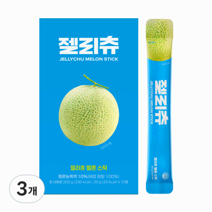 젤리츄 멜론 스틱, 3개, 200g