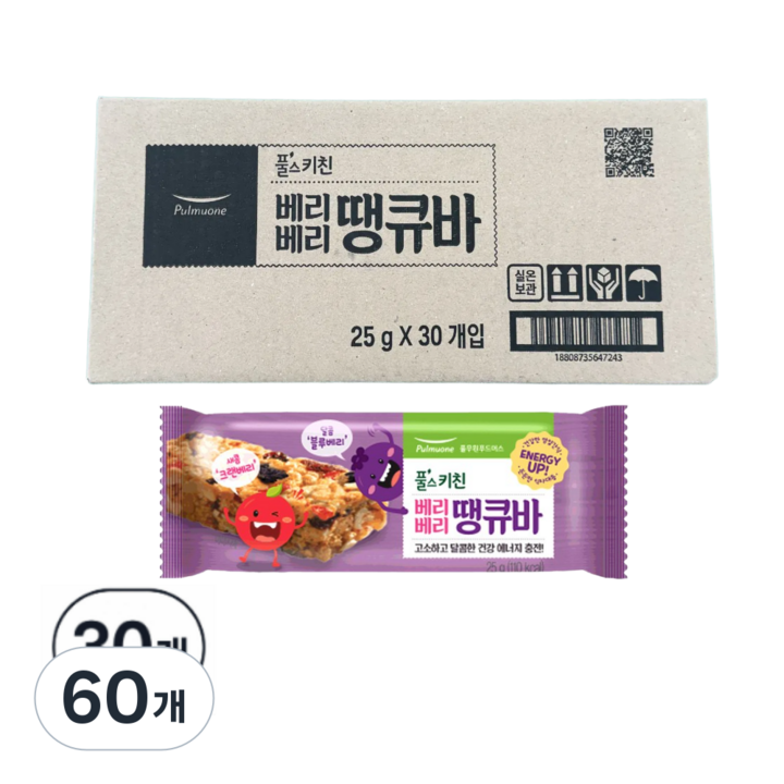 풀무원 풀스키친 베리베리 땡큐바 12p, 60개, 25g