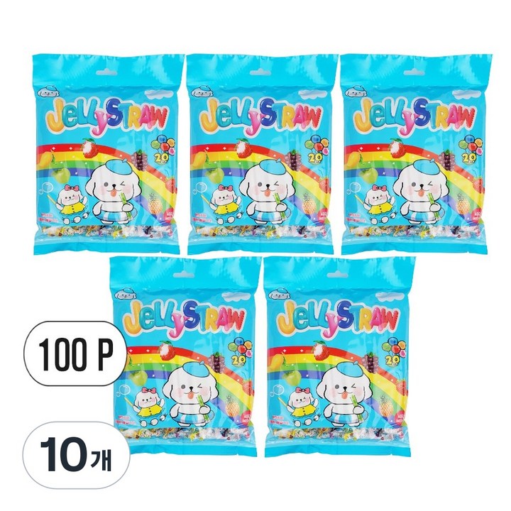 투데이 젤리스트로우, 10개, 400g