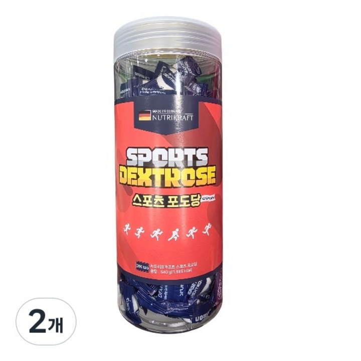 뉴트리크라프트 스포츠 포도당 캔디, 540g, 2개