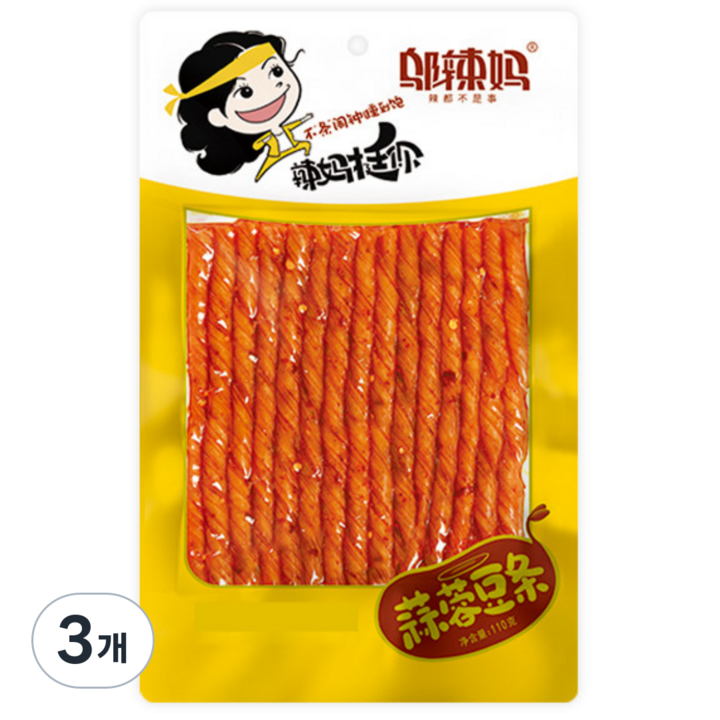 마라 갈릭맛 콩고기 쫀드기, 100g, 3개