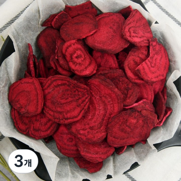 유나건어물 채소 야채 웰빙 말린 건 비트칩, 3개, 150g
