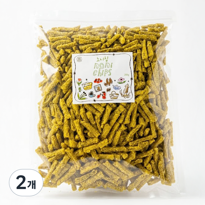 별별간식연구소 달콤하고 고소한 노니칩 노니과자 김콘, 2개, 250g