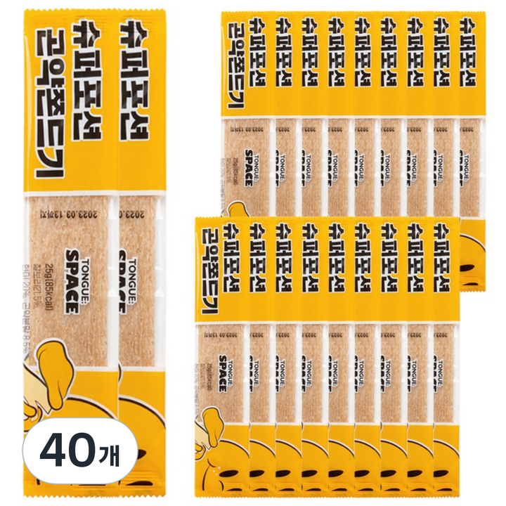 슈퍼포션 곤약쫀드기 벌크포장, 25g, 40개
