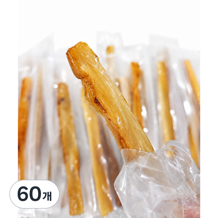해진유통 오징어 스틱 촉촉한 바베큐, 60개, 10g