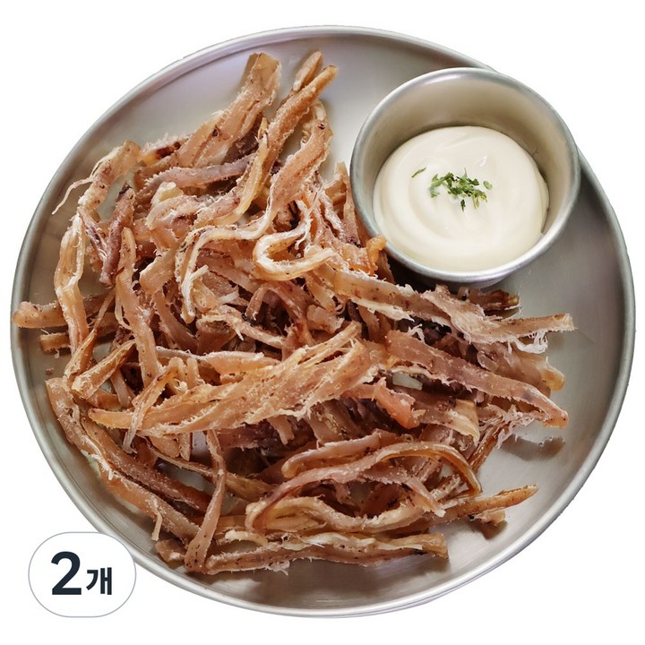 [건파파] 쫄깃한 오징어 꽃징어 슬라이스 주전부리 맥주안주 술안주, 250g, 2개