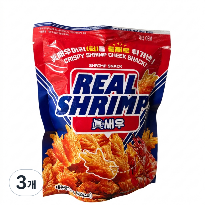 코스트코 진새우 오리지널 새우스낵, 3개, 70g
