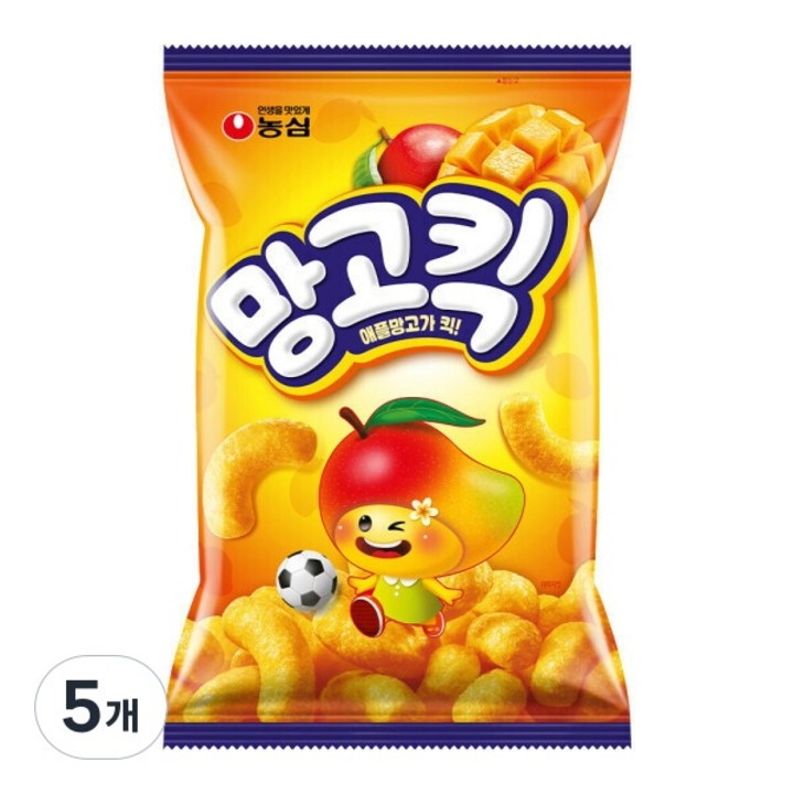 농심 망고킥, 100g, 5개