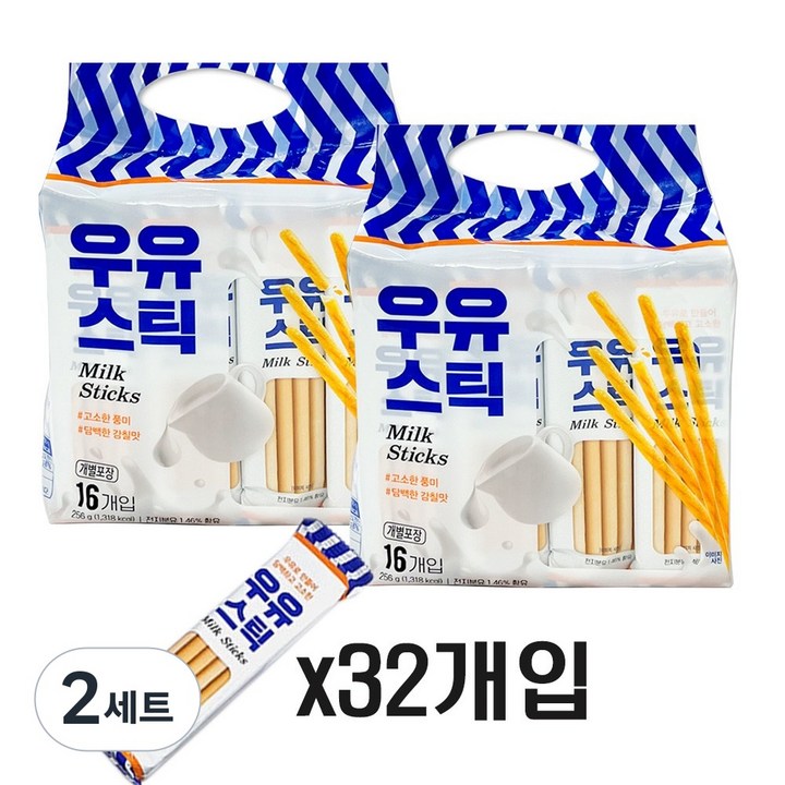 키즈웰 우유스틱, 16g, 32개
