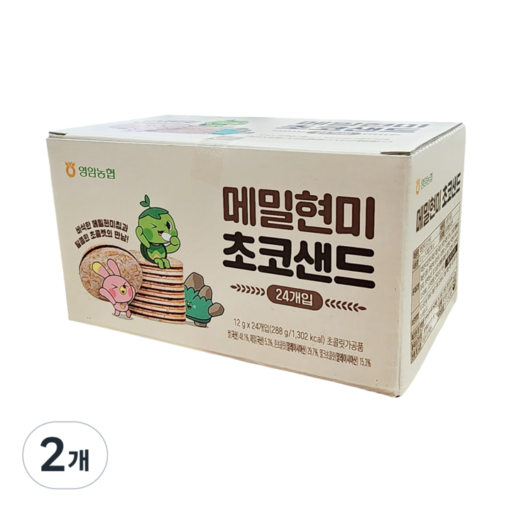 농협 메밀현미 초코샌드, 2개, 288g