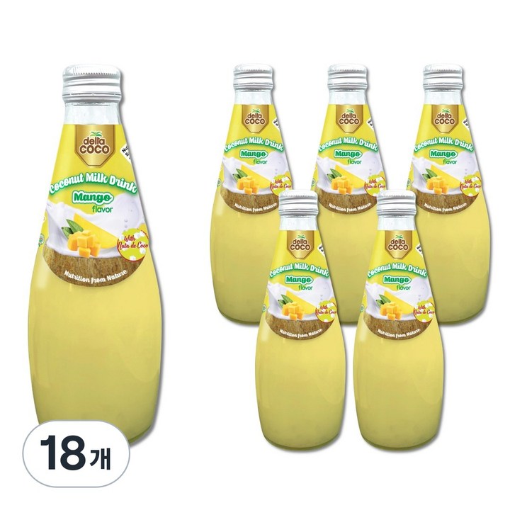 델타코코 망고맛 코코넛밀크 드링크, 18개, 290ml