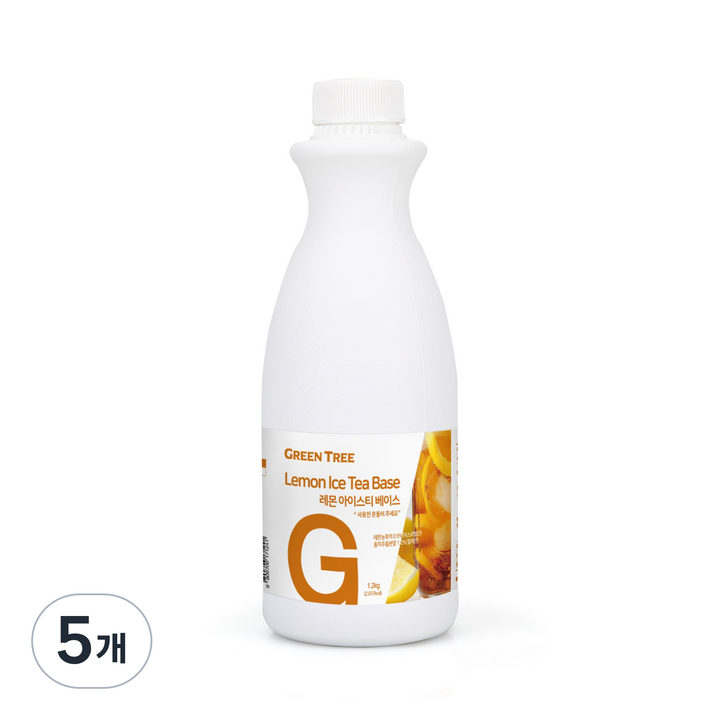 그린트리 레몬아이스티 베이스, 5개, 1.2kg