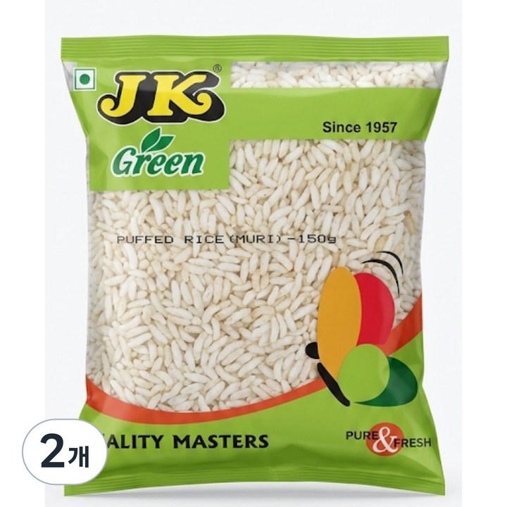 JK Puffed Rice ( Moori ) 튀긴 쌀, 2개, 150g