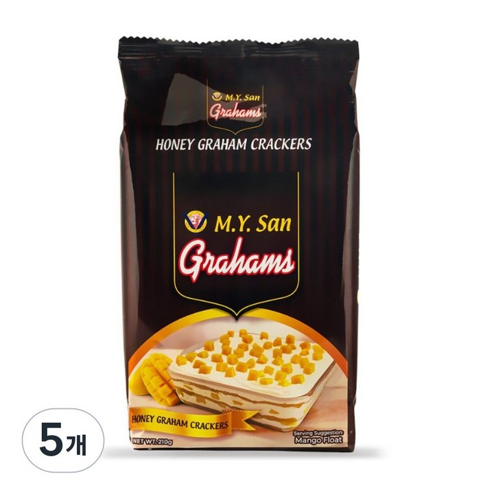 M.Y. San Grahams honey Crackers 그레이함스 허니 크래커, 210g, 5개