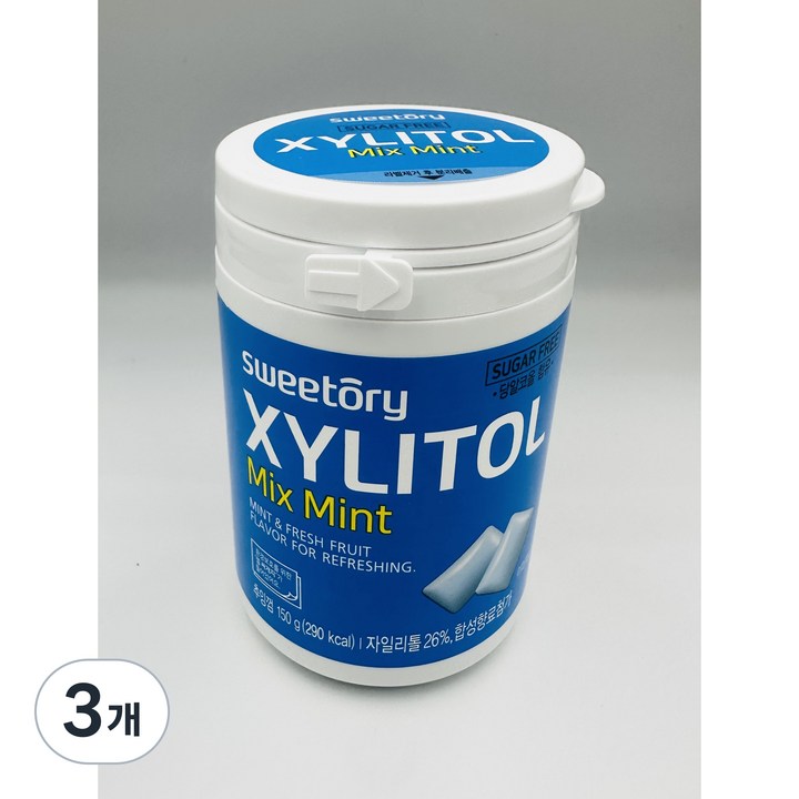 스윗토리 자일리톨 아소트껌 믹스민트 맛 /구취제거 졸음방지 운전 껌, 3개, 150g