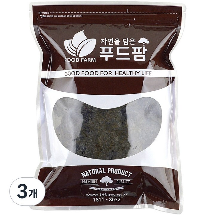 푸드팜 푸룬 캘리포니아 건자두, 500g, 3개