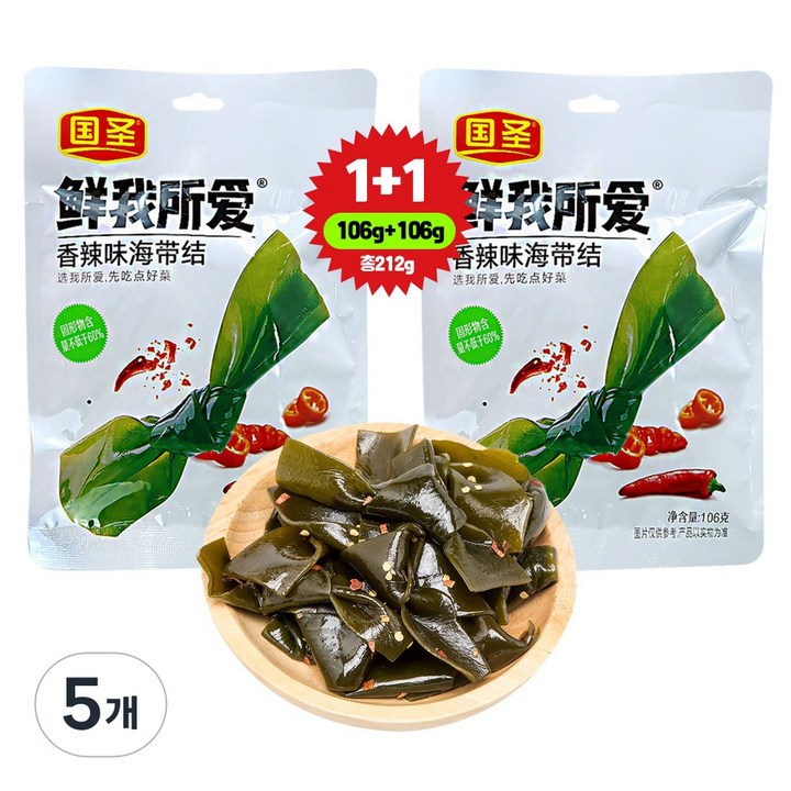 (배터짐) 국성 맛있는간식 안주 향라 미역말이 다시마말이 (106g 2개), 212g, 5개