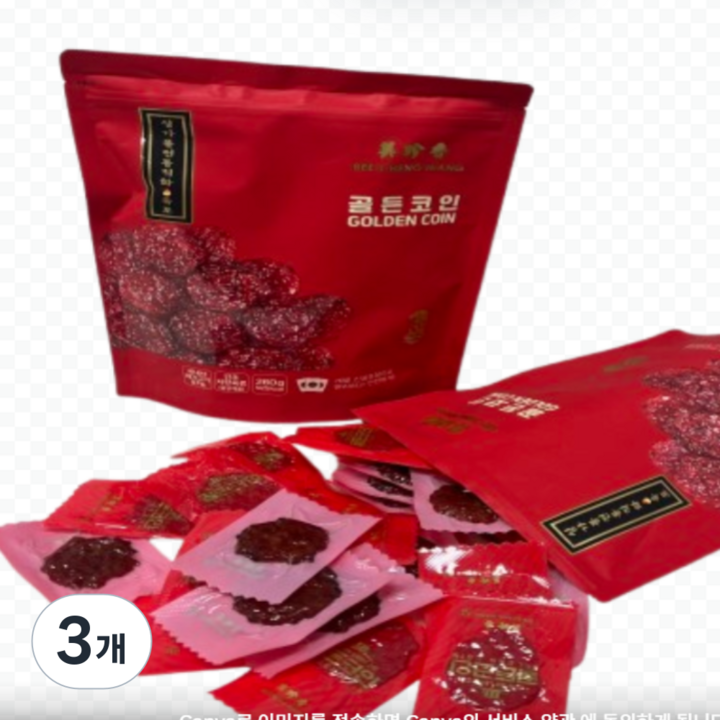 비첸향 골드코인 육포, 260g, 3개