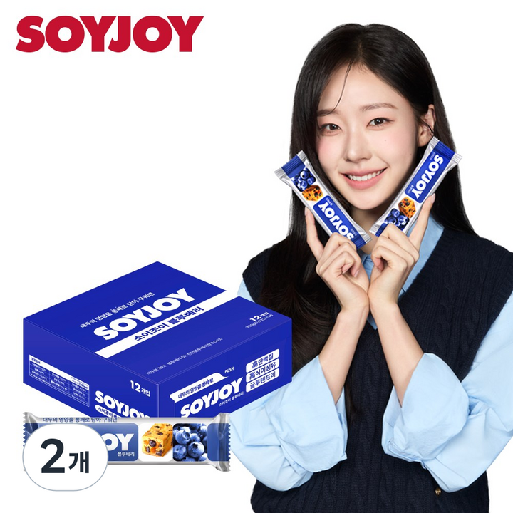 소이조이 블루베리 고단백질 고식이섬유 글루텐프리, 2개, 360g