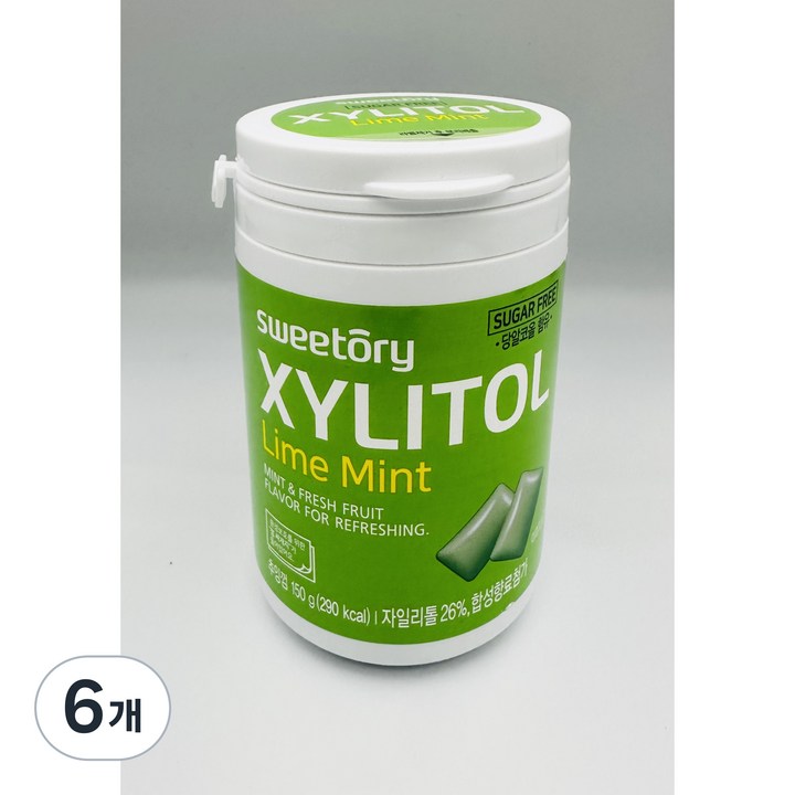 스윗토리 자일리톨 아소트껌 라임민트맛 /구취제거 졸음방지 운전 껌, 6개, 150g