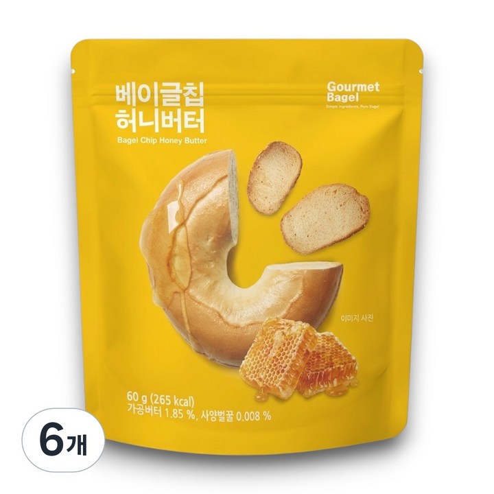고메베이글 베이글칩 허니버터, 60g, 6개