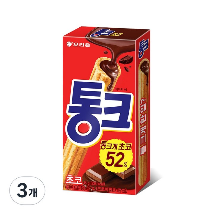오리온 통크, 45g, 3개